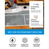 OCEANBROAD Brushed Boat Flooring 96''x16'' Self-Adhesive EVA Foam Sheet Non-Slip