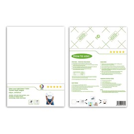 MR.R Laser Printable Heat Transfer Paper for Light Cotton T-Shirt Fabric A4 Size 8.3X11.7" Pack of 10 Sheets