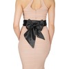 BlackButterfly Bridal Wedding Bridesmaid Satin Sash Belt (Black, 15 CM