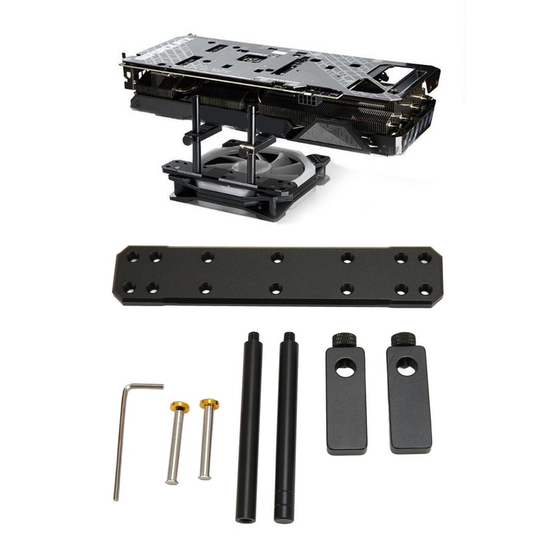 Graphics Card Support Bracket with Rubber Pad Porous Position Adjustment