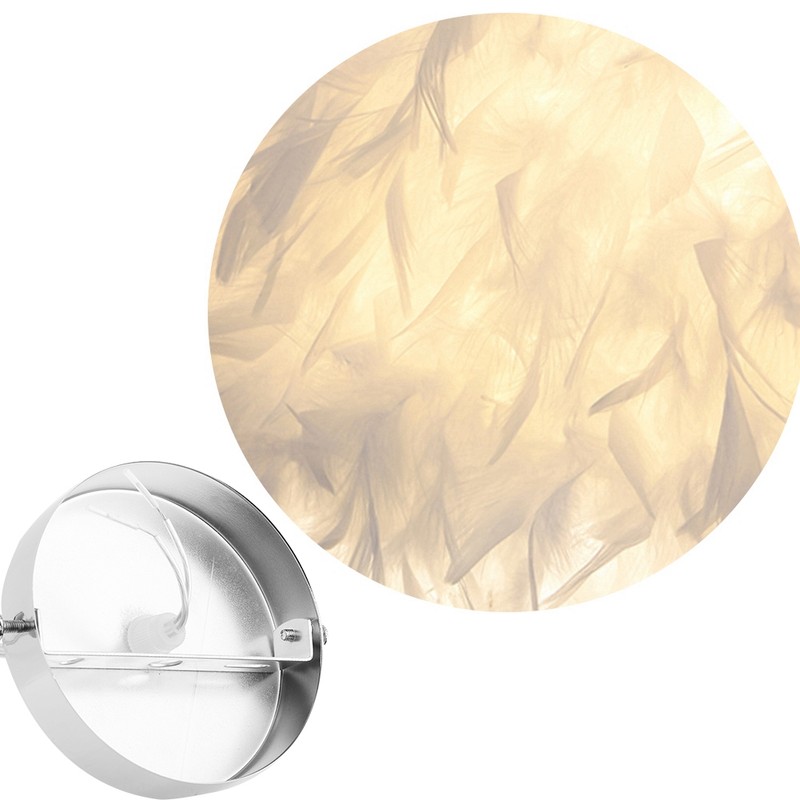 Feather Pendant Droplight Hanging Lamp for Living Room Exhibition Hall
