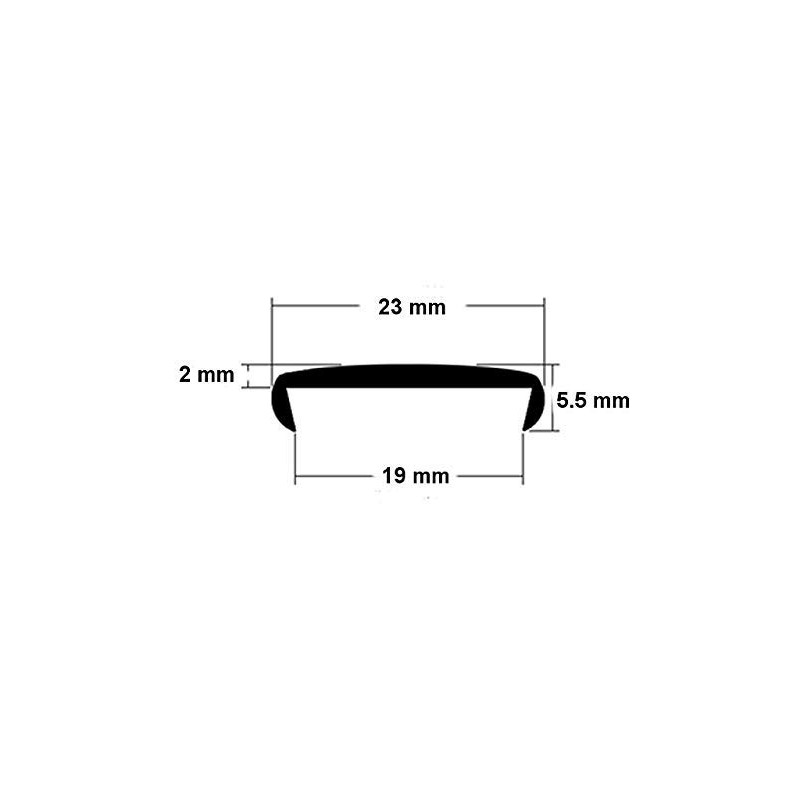 Edging Edge 19 mm White Soft Edge Bumper Edge Protective