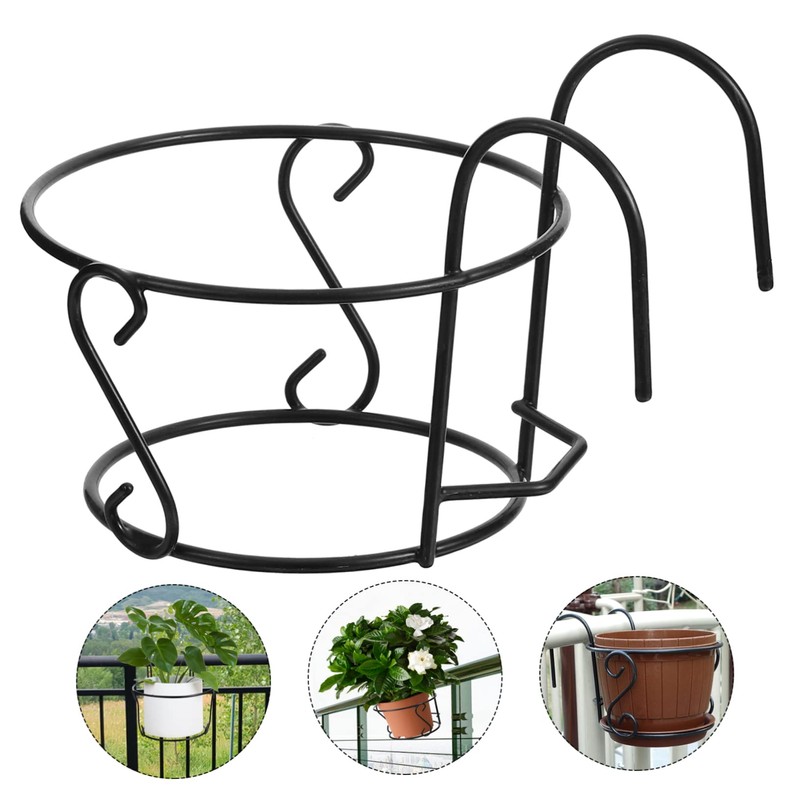 Levemolo Hanging Wall Planter Medium Rustic Iron Flower Holder for