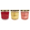LumaBase Scented Wax Candles, Wine Collection - Set of 3
