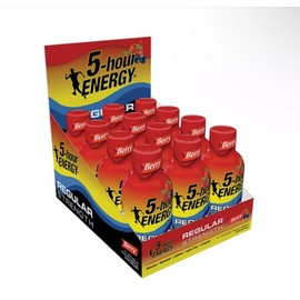 5 Hour Energy Berry Flavor 12 Count Box 1.93 ounce Shots Sugar Free Hr Five 719410500122