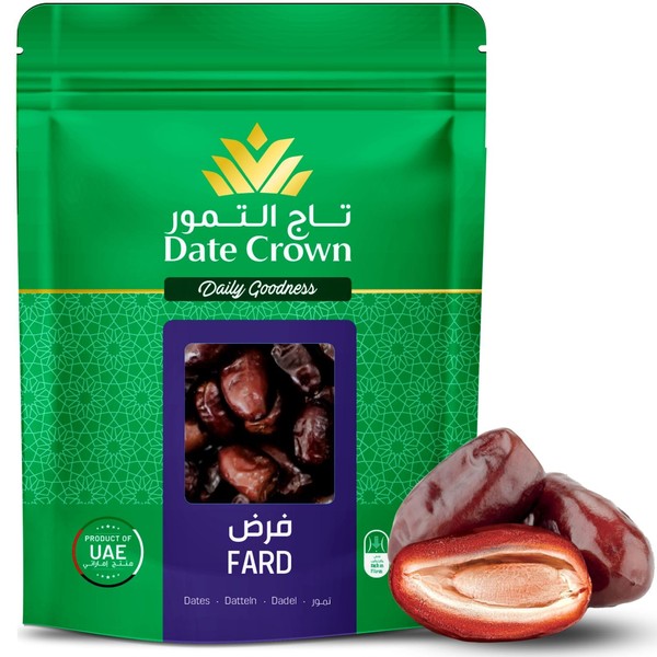 Dates Crown Dates Additive-Free 17.6 oz (500 g) (Feed Seeds with Modest Sweetness), Pesticide Residue Tested Non-GMO Superfood, Dried Fruit