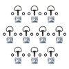 MOTO4U Motorcycle Quick Release Race Fasteners 1/4 Turn 19mm D-Ring
