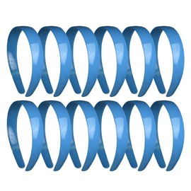1 Inch Plastic Headbands (set of 12) - Blue