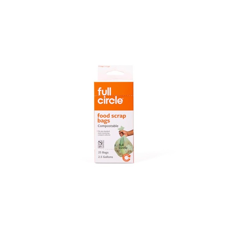 Full Circle Fresh Air Bolsas de Basura compostables, Regular, 25