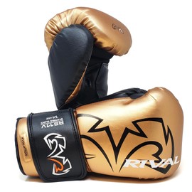 Rival RS11V-Evolution Hook and Loop Sparring Boxing Gloves - 12 oz. - Gold