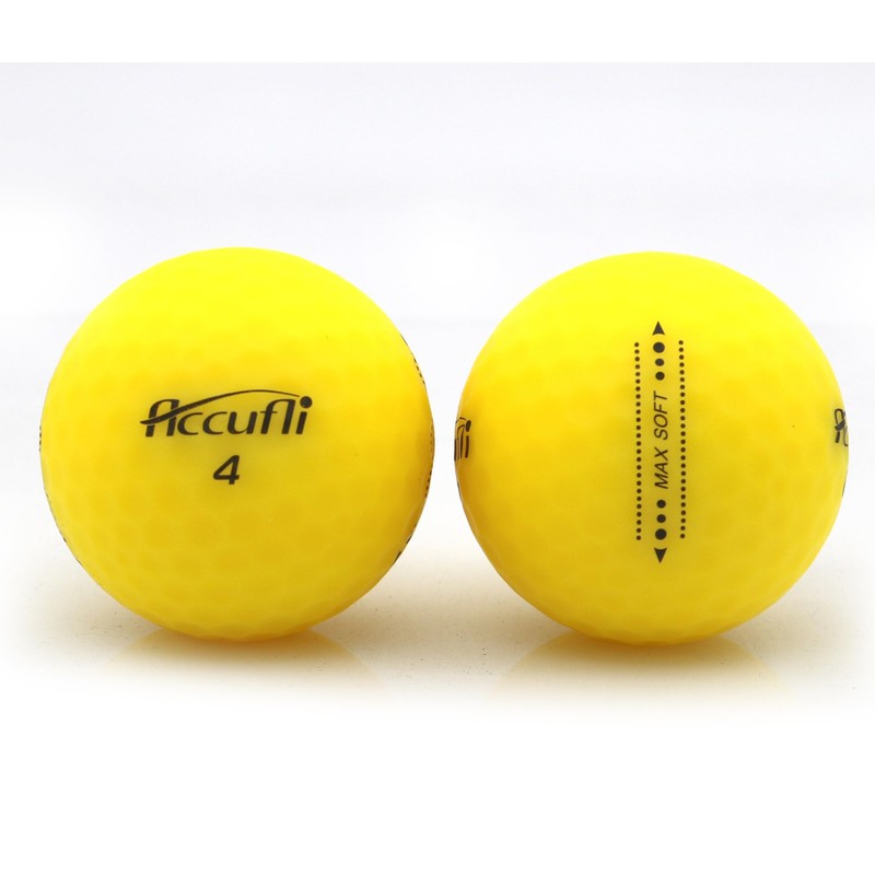 Accufli Max Soft Golf Balls (Matte Yellow 12PK)