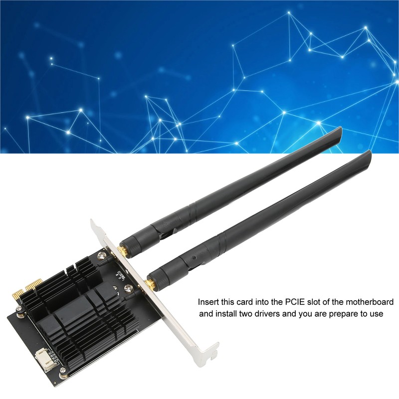 PCIE WiFi Adapter Support AC1300Mbps Bluetooth 4.2 PCIE Wifi Card