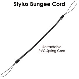 TECHGEAR Stylus Tether, [5 Pack] 8" Retractable Spring Coil Strap, Elastic Coil Lanyards, Tether Strings Cord, Coiled Strap/Generic Stylus Bungee Cord for Stylus Touch Pens/Pencils