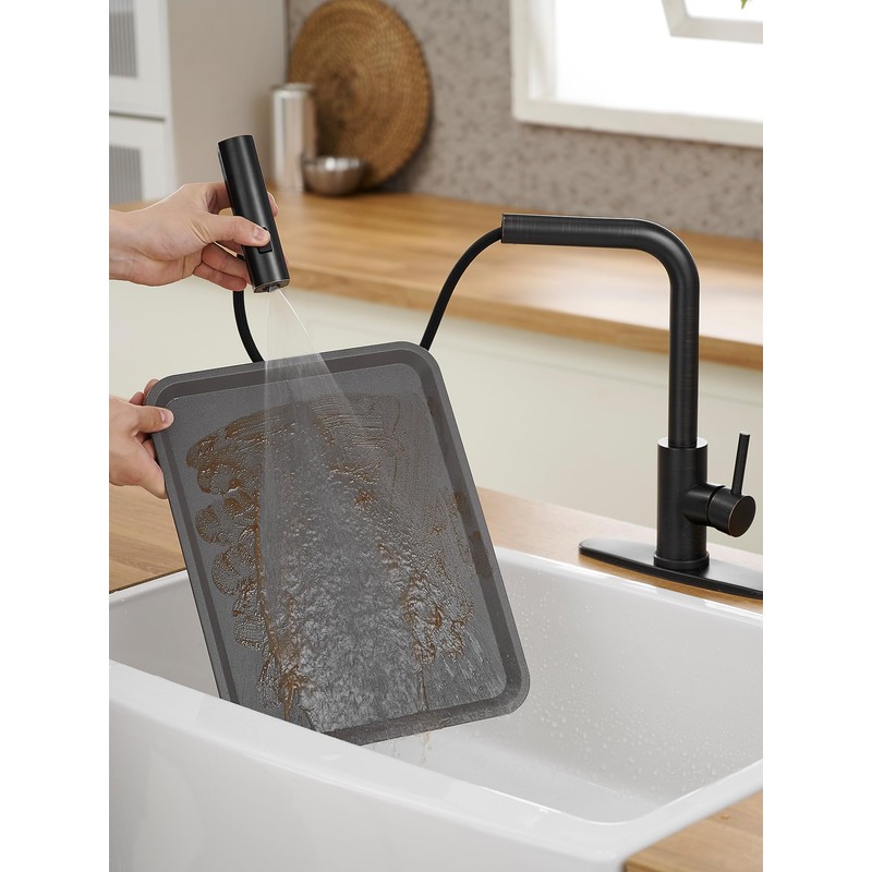 Kitchen Faucets with Pull Down Sprayer,Waterfall Kitchen Sink Faucet,Commercial Utility