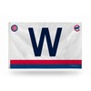 Rico Industries Chicago Cubs W Flag with Chicago Cubs Logos
