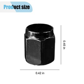 20PCS Tire Valve Stem Caps, Dust Proof Hexagon Shape Seal Stem Caps with Rubber O-Ring, Universal Aluminum Valve Stem Covers for Car, SUV, Truck, Motorcycle, Bicycle (Black)