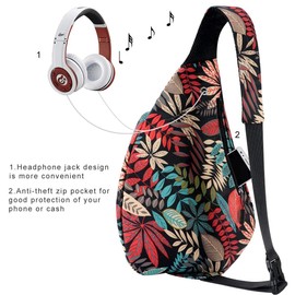 HAWEE Travel Chest Bag Sling Bag Backpack Crossbody Shoulder Bag Daypack Casual for Men Women Teenager Work Travel Study Outdoor Climbing Hiking Running, m