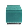 SIMPLIHOME Hamilton 48 inch Wide Rectangle Lift Top Storage Ottoman