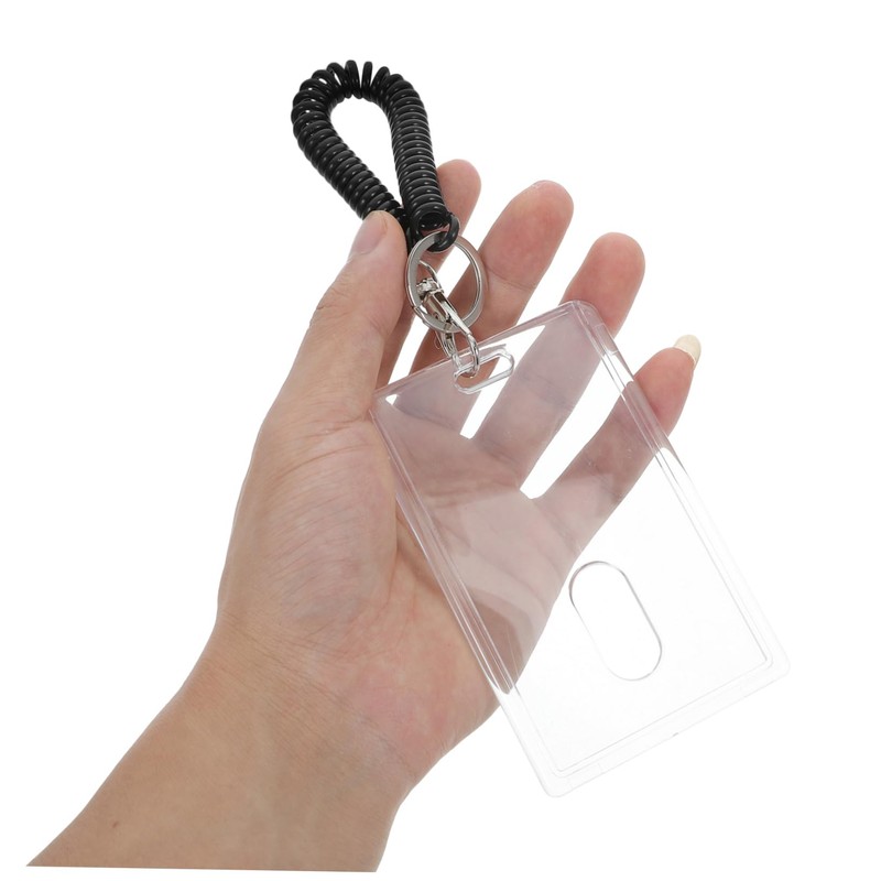 NUOBESTY 3 Sets Work Card Holder Lanyard for Keys Spring