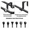AddGrace Heavy Duty Double Curtain Rod Holders 2 Pack-Ceiling Curtain