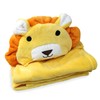 Yellow Lion Infant Flannel Blanket Stuffed Animal Head Baby Blanket