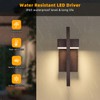tewei Modern LED Outdoor Wall Sconce Brown Outdoor Lights for