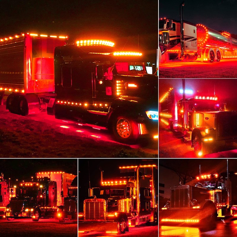 PSDRIQQ LED Trailer Lights Kit Front Rear Side Marker Clearance