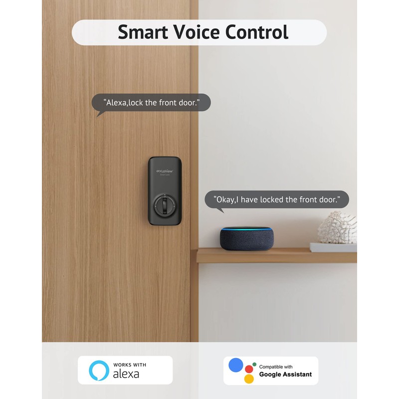 LaView Bluetooth Enabled Door Lock, Wireless & Keyless Entry Smart
