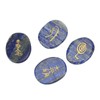 4Pcs Reiki Symbols Stones Smoother Surfaces Engraved Reiki Stones for