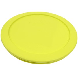 Pyrex (2 7201 4-Cup Glass Dishes & (2) 7201-PC 4-Cup Yolk Yellow Plastic Lids Made in the USA