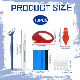Vinyl Wrap for Cars 10 Pcs Vinyl Wrap Tools Vinyl Wrap Tool Kit Car Wrap Vinyl Car Vinyl Wrap Car Wrap Window Tint Kit for Automotive Wrap And Car Decals