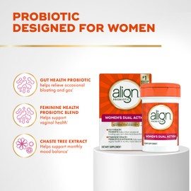 Align Probiotic, Womens Dual Action, Vaginal Probiotics for Women, Womens Probiotic for Vaginal Health Support, with Probiotics for Digestive Health, 28 Probiotic Capsules