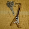 FTWDesign Rock Guitar Keyring, light brown