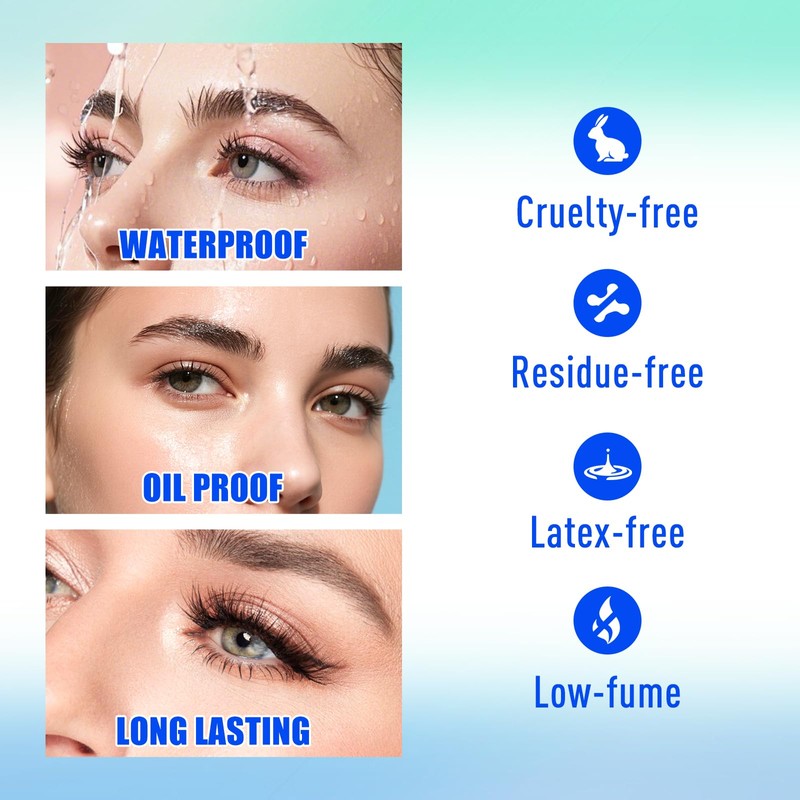 Eyelash Extension Glue, Lash Glue 1-2 Sec Drying Time 7-8