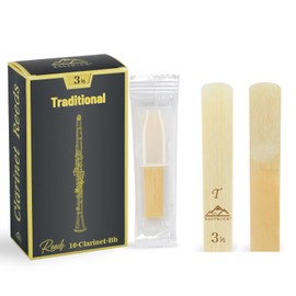EASTROCK Bb Clarinet Reeds 2.0/2.5/3.0/3.5,Pack of 10,for Clarinet Beginner and Player,Strength 3.5-10 Pack