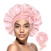 HiRui Silk Satin Bonnet for Sleeping Women, Double-Layer Sleep Cap