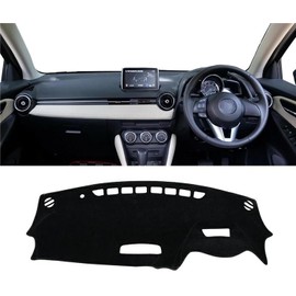 para Mazda 2 DJ DL 2015-2023 Cubierta para el Tablero del Auto Parasol Alfombrilla para Evitar la luz Almohadilla Antideslizante Alfombra para Tablero Alfombra A RHD Rojo Lateral
