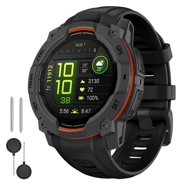 OVERSTEP Watch Band Compatible with Garmin Instinct 3 Solar/Amoled 45mm