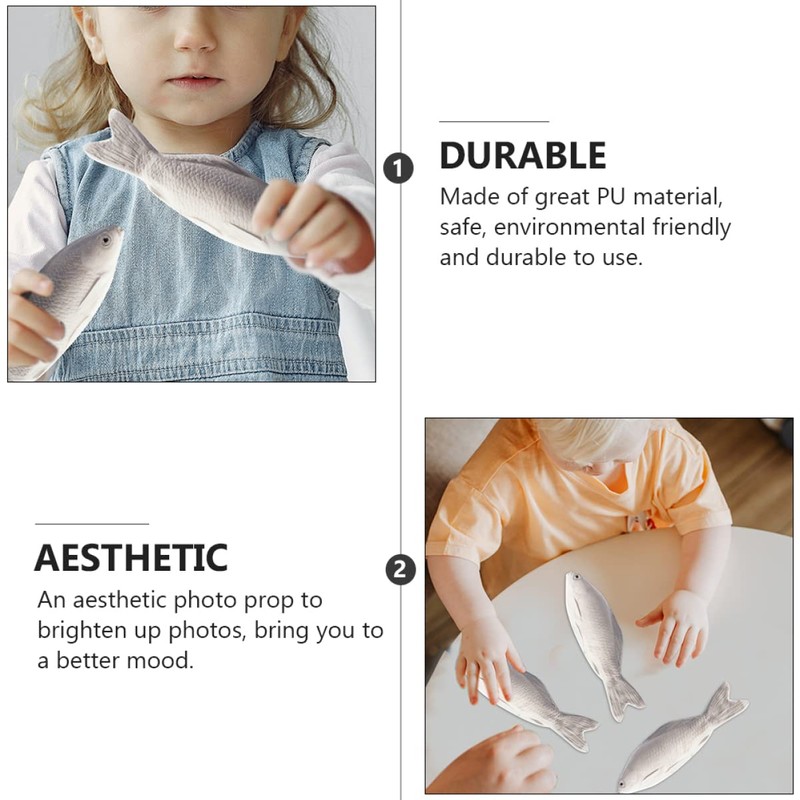 TOYANDONA 4 Pieces Simulated Fish Fish Fish Plastic Fish Toy