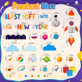 Pasimy Outer Space Bulletin Board with Crepe Paper Streamers 3D Space Themed Classroom Decor Galaxy Stars Planet Astronaut Cutouts for Back to School First Day of School Supplies Chalkboard Wall Decor