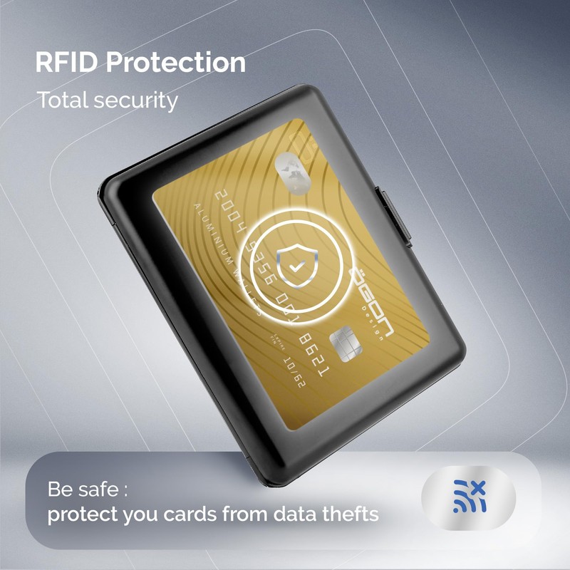 ÖGON Smart Wallets - Aluminium Wallet Big Stockholm - RFID