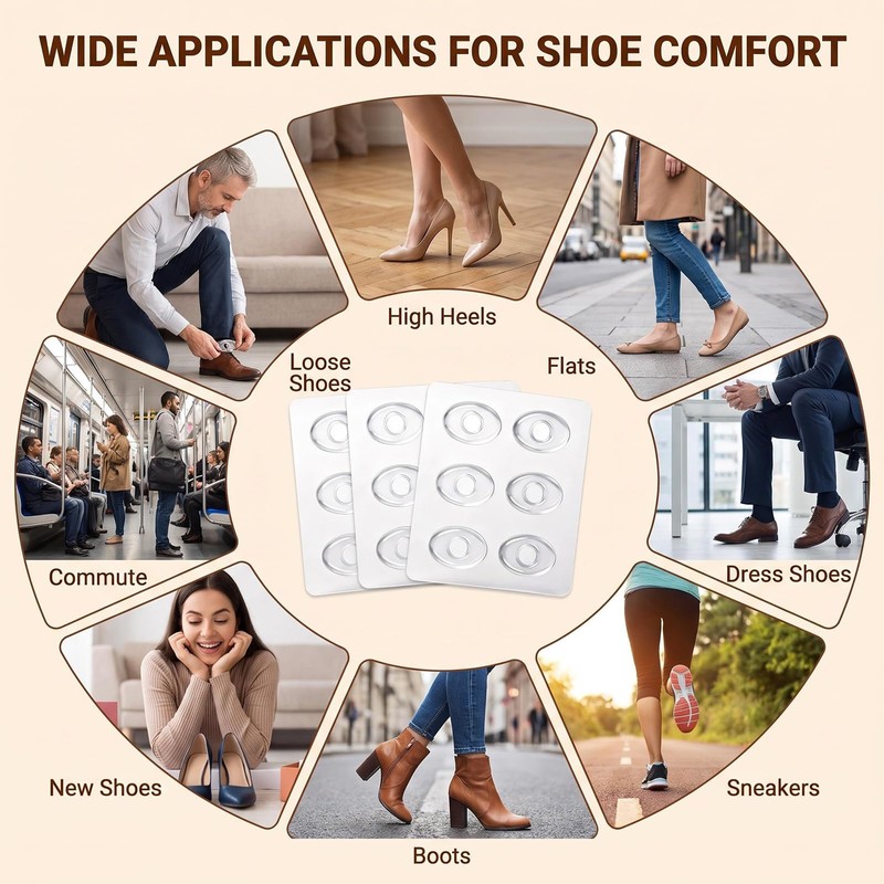 36PCS Clear Oval Gel Foot Corn Pads Cushions