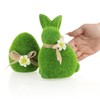 com-four® 2x decorative figure - Easter bunny and Easter egg