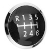 Chrome Gear 6 Speed Round Shift Knob Cap