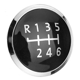 Chrome Gear 6 Speed Round Shift Knob Cap