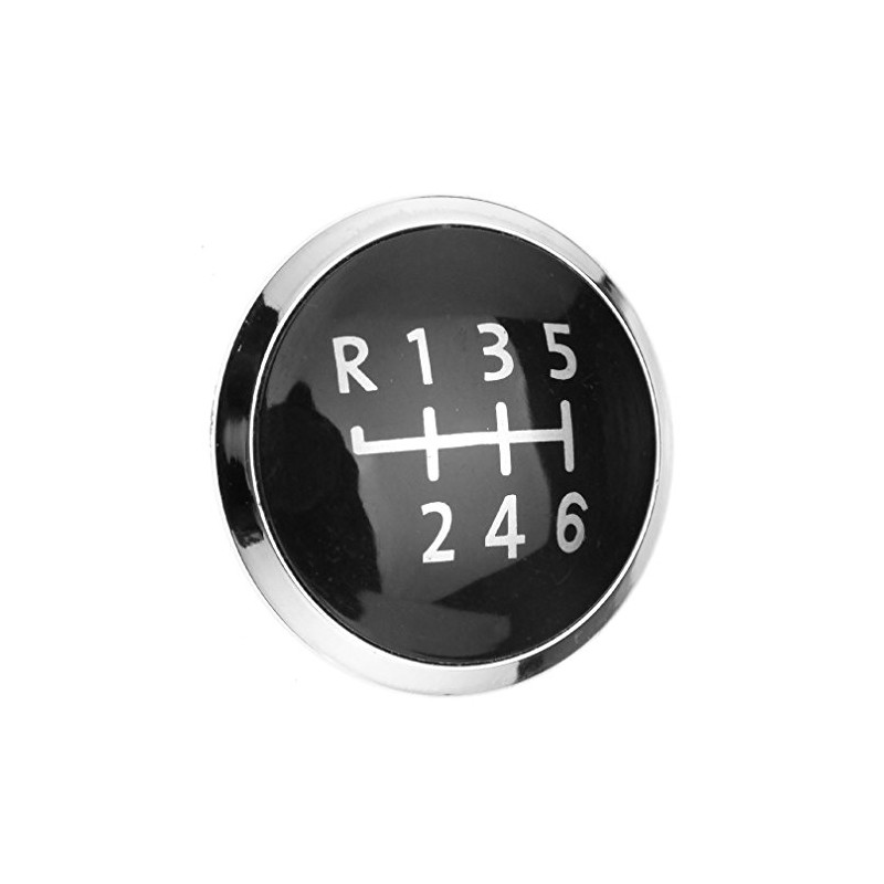 Chrome Gear 6 Speed Round Shift Knob Cap
