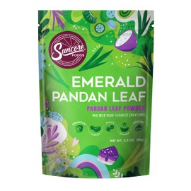 Suncore Foods Emerald Pandan Leaf Powder, Green Food Coloring Powder, Gluten-Free, Non-GMO, 3.5oz (1 Pack)