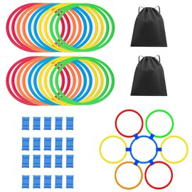 ZHEJIA KENPA, 11.0 inches (28 cm), Set of 20, Ladder, Training Ring, Speed Ring, Flat Speed, Hoop, Training Ring, Hoop, Sports Festival, Birthday Party, Kindergarten, Kids, Indoor, Exercise, Outdoor