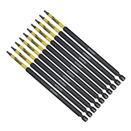 10 x SabreCut SCTX10152_10 152mm T10 TX10 Magnetic Impact Screwdriver Driver Bits Set Torx Heavy Duty