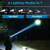 Super Bright LED Headlamp with LCD Display, Rechargeable and Waterproof,